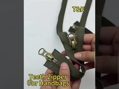 Chiusura dentistica in ottone in metallo con colore dorato lucido per tessili domestici