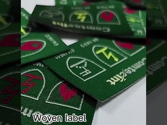 Filati metallici Etichetta di marca di abbigliamento tessuto Lurex oro e argento con centro piegato