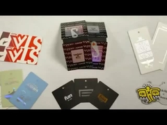 Tag di carta per abbigliamento personalizzati con il logo della propria marca