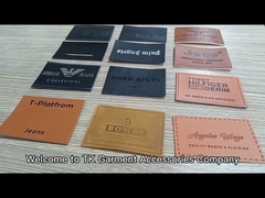 Custom Personalized embossed logo jeans Patch in pelle vera/Etichetta in pelle per indumenti