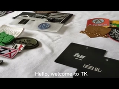 Patch di stampa su schermo di seta tessuto su misura eco-compatibile con logo in silicone