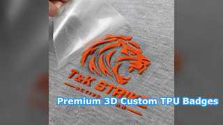 Badge 3D in TPU personalizzati per il branding di abbigliamento premium