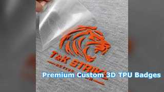 Badge 3D in TPU personalizzati per il branding di abbigliamento premium