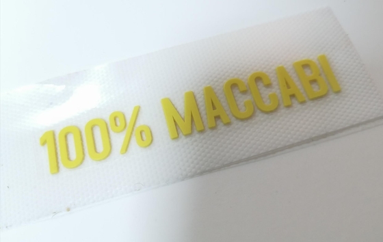 Il trasferimento di calore del silicone su misura abbigliamento identifica 3D ha modellato il logo