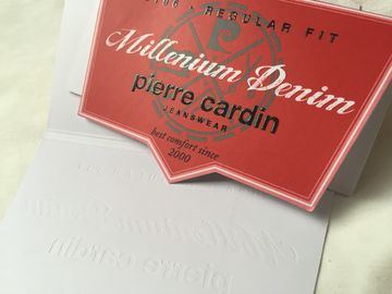 Il singolo lato ha stampato le etichette di carta riciclate di caduta, etichette di caduta piegate mezzo per vendita al dettaglio