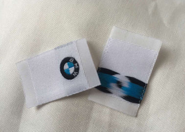 Piccole etichette del tessuto dell'abbigliamento dell'abito, etichette di cucito tessute lavabili personali