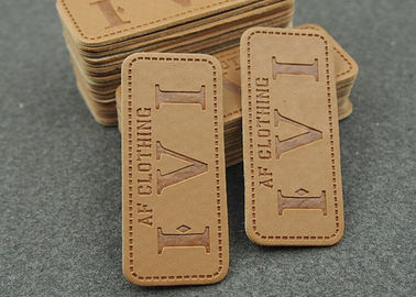 L'abbigliamento su ordinazione durevole rattoppa le toppe di cuoio per il logo dei jeans stampabile