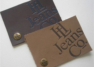 Toppe stampabili del cuoio impresso di logo con le etichette dell'abbigliamento del cuoio del Velcro