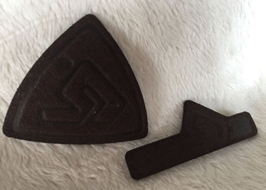 Toppe su misura del cuoio impresso della pelle scamosciata di Brown, logo ad alta densità brillante di Siliver Tpu