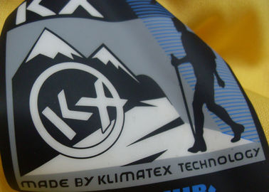 Toppe decorative del poliestere 100%/abbigliamento del cotone con stampa su ordinazione di logo