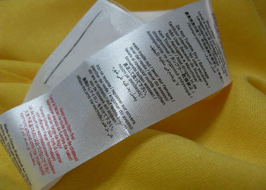Toppe decorative del poliestere 100%/abbigliamento del cotone con stampa su ordinazione di logo