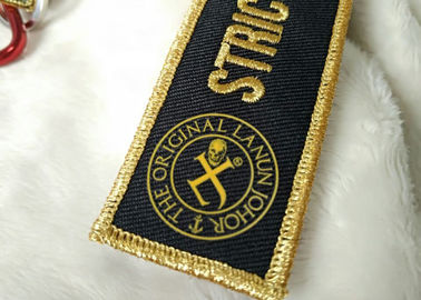 logo Keychains del ricamo dell'oro 3D di 2.5cm