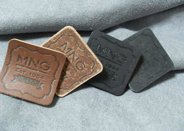 L'alta qualità Logo Embossed Real Leather Labels su ordinazione rattoppa per i jeans e le borse