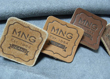L'alta qualità Logo Embossed Real Leather Labels su ordinazione rattoppa per i jeans e le borse