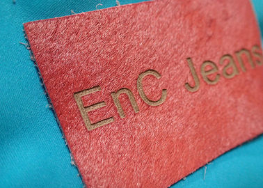 Etichette genuine personali ed etichette del cuoio impresso di logo del metallo per i vestiti