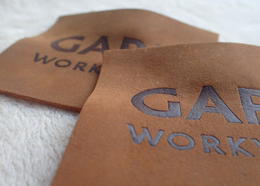 Colore Genuines di Tan di marca commerciale delle toppe del cuoio impresso di abitudine per i jeans
