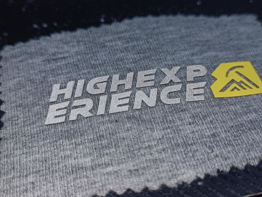 Logo OEKOTEX Patch lavabili Badge in silicone in argento rifettivo personalizzati