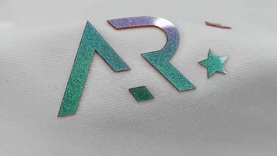 Logo OEKOTEX Patch lavabili Badge in silicone in argento rifettivo personalizzati
