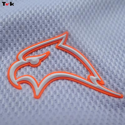Etichette personalizzate in gomma di silicone senza etichette Trasferimento di calore con lettere e numeri 3D Nome Patch Trasferimento di logo Stampa
