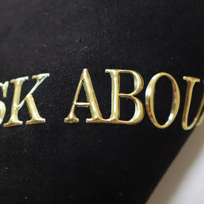 Toppe personalizzate per abbigliamento Argento Oro TPU Trasferimento termico Stampa 3D Logo Etichetta per T-shirt