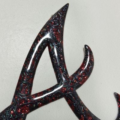 Etichetta di trasferimento di calore metallico rosso per borsa