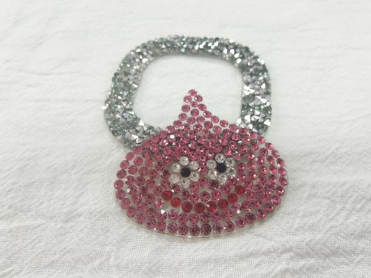 Adesivo etichetta per stampa a trasferimento termico personalizzato con logo in strass di alta qualità da stirare su magliette, cappelli, fai da te con cristalli