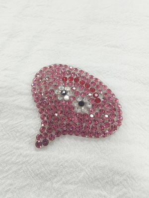 Adesivo etichetta per stampa a trasferimento termico personalizzato con logo in strass di alta qualità da stirare su magliette, cappelli, fai da te con cristalli