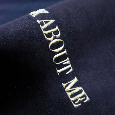 Gold-Plated TPU Heat Transfer Label - 3D Raised Lettering Emblem for Garment Branding & Fashion Embellishment