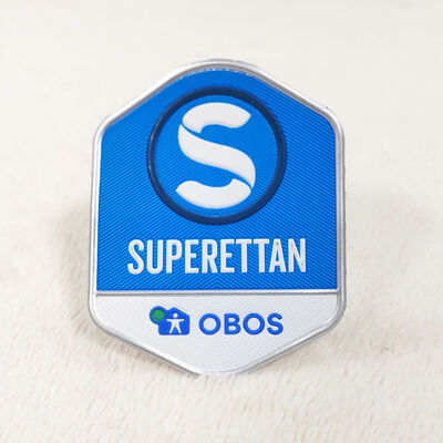 Badge di trasferimento di calore in TPU personalizzato - Superettan OBOS Logo 3D Etichette di abbigliamento in rilievo per accessori per abbigliamento