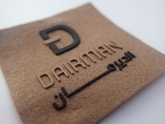 3D Embossed  Woven Web Label 3D Silicone Logo with Laser Cutting  Woven Label for Garment Silk Screen Printing