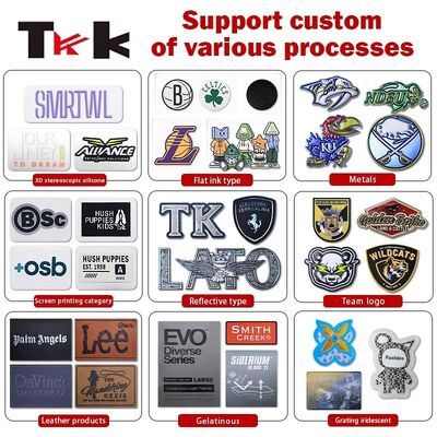 Etichette termoadesive in silicone serigrafate lucide - Colori vivaci, morbide e lavabili per abbigliamento moda