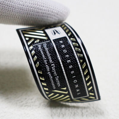 Patch ad alta frequenza TPU personalizzato - Metallic Gold & Black Professional Player Series Badge per abbigliamento sportivo