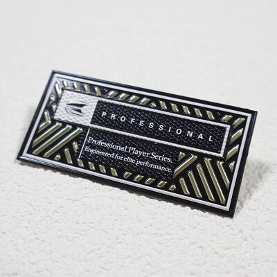 Patch ad alta frequenza TPU personalizzato - Metallic Gold & Black Professional Player Series Badge per abbigliamento sportivo