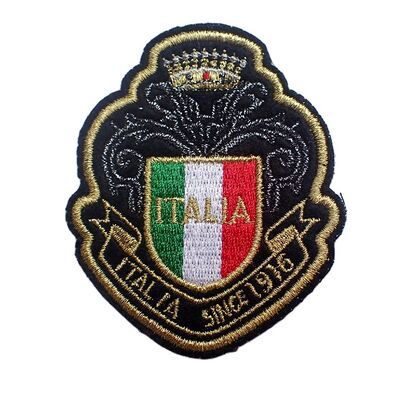 Toppe ricamate ecologiche personalizzate con diversi colori ed effetti, adesivo hot melt sul retro