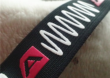 Lisci la banda elastica del jacquard di superficie brillante di tatto con il logo del silicio di stampa dello schermo