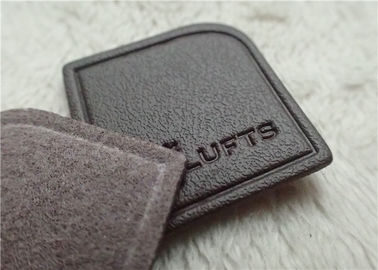 Negro - il cuoio impresso venato Brown rattoppa il logo ad alta frequenza di marca che cuce sull'indumento