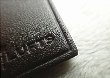 Negro - il cuoio impresso venato Brown rattoppa il logo ad alta frequenza di marca che cuce sull'indumento