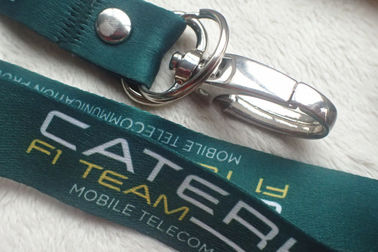 Raso di stampa promozionale materiale Lanyard With Custom Logo del nastro molle
