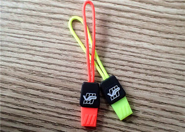 Estrattore di gomma della chiusura lampo di colore fluorescente con il logo di Embossment per l'indumento, borse, bagagli