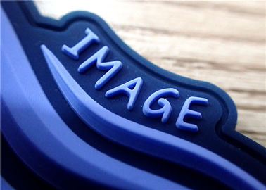 S / M./L toppe 3D/etichette di gomma blu scuro della gomma per abbigliamento