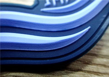 S / M./L toppe 3D/etichette di gomma blu scuro della gomma per abbigliamento