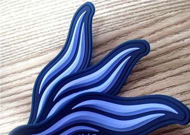 S / M./L toppe 3D/etichette di gomma blu scuro della gomma per abbigliamento