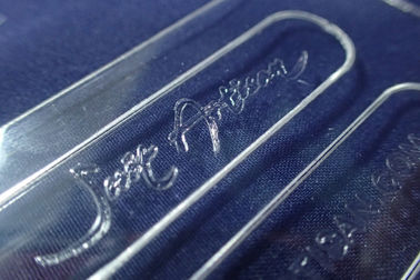 Etichette di caduta dell'abbigliamento di logo del laser di Coutom, etichette acriliche trasparenti