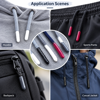 Aglet di silicone morbido su misura per la confezione di cordoni per felpe e accessori per abbigliamento