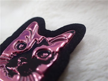 Il cuoio impresso del bene durevole rattoppa le etichette rosse dell'abbigliamento di logo/cuoio di TPU