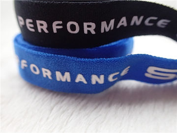 Banda elastica del panno del poliestere professionale con il logo del silicone di stampa