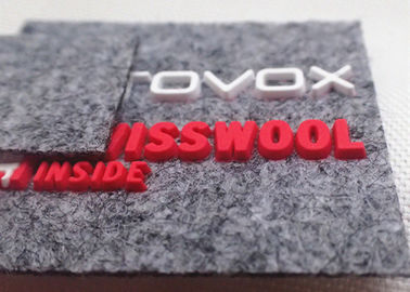 L'abitudine ha ritenuto il logo del silicone delle toppe del tessuto per lo SGS BV dei cappelli/borse/vestiti OEKO