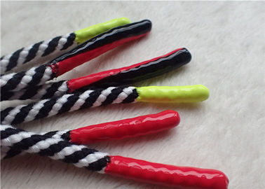 Doppio cavo non elastico del poliestere di colore con le conclusioni brillanti del silicone per il rivestimento