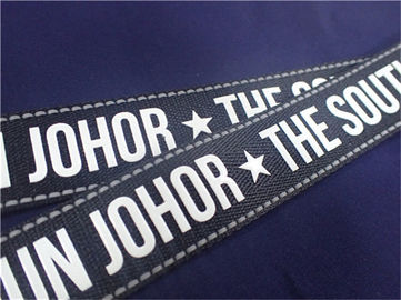 Etichette su misura dell'abbigliamento tessute silicone brillante, stampanti Logo On Tape For Cloth