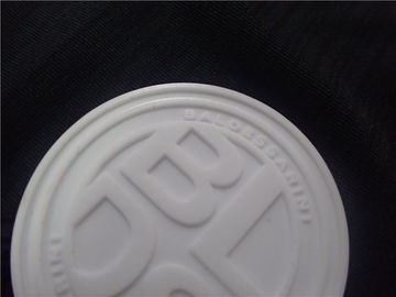Toppe di gomma su ordinazione di logo/distintivo rotondo del silicone per l'indumento o le borse